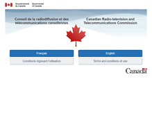 Tablet Screenshot of crtc.gc.ca